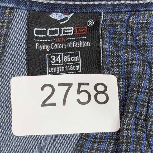 COBB Italy Jeans Mens Size 34 (Fit 32x32) Blue Acid Wash Slim Ultra Narrow Fit - Picture 15 of 16